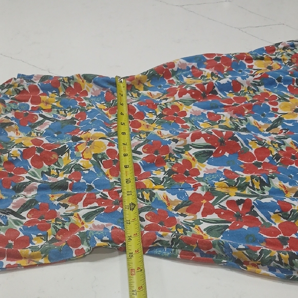 Molly Bracken Strapless Floral Dress - Red, Yellow, Blue Pre-owned Sz M - Picture 10 of 13